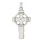 Sterling Silver Celtic Cross Pendant Jewerly 109.7mm x 53.6mm